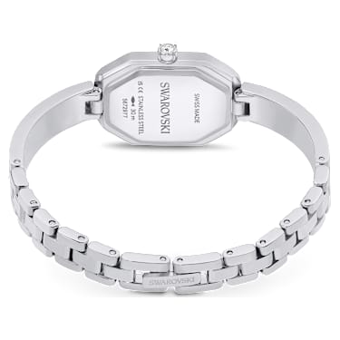 Ročna ura Dextera Bangle, Izdelano v Švici, Kovinska zapestnica, Srebrn odtenek, Nerjavno jeklo - Swarovski, 5672977