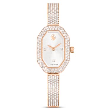 Dextera Bangle Uhr, Schweizer Produktion, Metallarmband, Roséfarben, Roségoldfarbenes Finish - Swarovski, 5672992