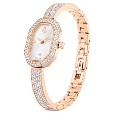 Dextera Bangle Uhr, Schweizer Produktion, Metallarmband, Roséfarben, Roségoldfarbenes Finish - Swarovski, 5672992