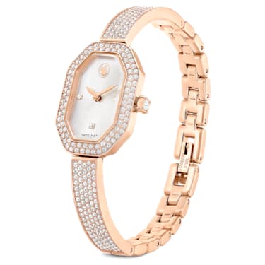 Dextera Bangle watch, Swiss Made, Metal bracelet, Rose gold tone 