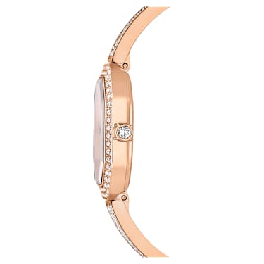 Dextera Bangle Uhr, Schweizer Produktion, Metallarmband, Roséfarben, Roségoldfarbenes Finish - Swarovski, 5672992