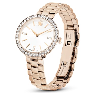 Montre Certa, Fabriqué en Suisse, Bracelet en métal, Ton doré, Finition champagne doré - Swarovski, 5673013