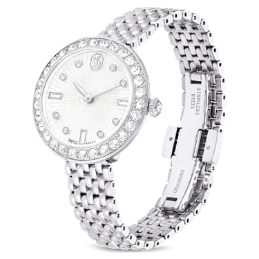 Certa Uhr, Schweizer Produktion, Metallarmband, Silberfarben, Edelstahl - Swarovski, 5673022
