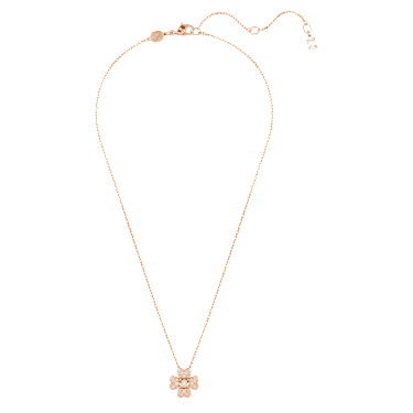 Colgante Idyllia, Trébol, Blanco, Baño tono oro rosa - Swarovski, 5674211