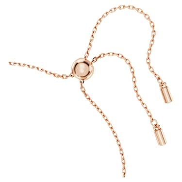 Pulsera Idyllia, Trébol, Blanca, Acabado en oro rosa de 18 quilates - Swarovski, 5674487