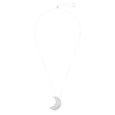 Sublima pendant, Moon, White, Rhodium plated - Swarovski, 5674895