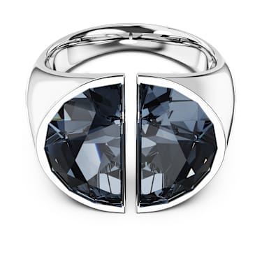 Lucent cocktail ring, Gray, Rhodium plated - Swarovski, 5674983