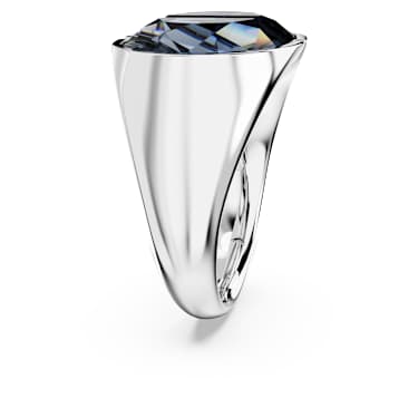 Lucent cocktail ring, Gray, Rhodium plated - Swarovski, 5674983