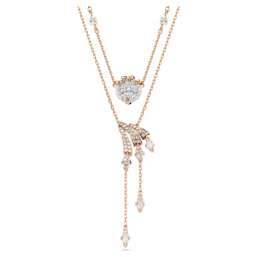 Colar Dragon & Phoenix, Conjunto (2), Crystal Pearl, Garra de dragão, Branco, Acabamento em ouro rosa de 18 quilates - Swarovski, 5675817