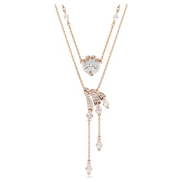 Dragon & Phoenix 네크리스, 세트(2), 크리스털 펄, 드래곤 발톱, 화이트, 로즈골드 톤 플래팅 - Swarovski, 5675817