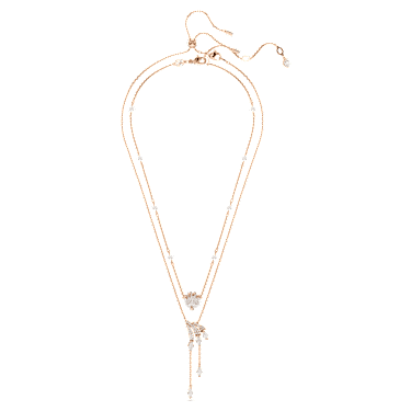 Dragon & Phoenix 네크리스, 세트(2), 크리스털 펄, 드래곤 발톱, 화이트, 18K 로즈 골드 피니시 - Swarovski, 5675817