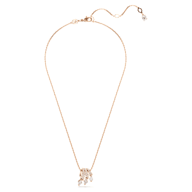 Pandantiv Dragon & Phoenix, Gheara dragonului, Alb, Placat cu nuanță roz-aurie - Swarovski, 5675826