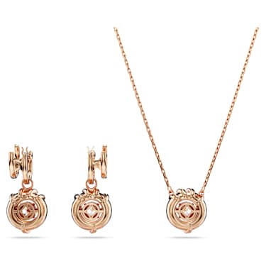 Dragon & Phoenix set, Dragon's claw, White, 18K rose gold finish