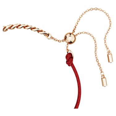 Bransoletka Dragon and Phoenix, Smoczy pazur, Czerwona, Wykończenie z różnobarwnych metali - Swarovski, 5675841