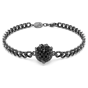 Dragon & Phoenix bracelet, Dragon’s claw, Black, Ruthenium plated - Swarovski, 5675844