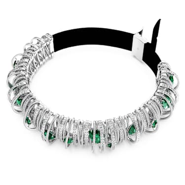 Hyperbola Halsband, Grün, Rhodiniert - Swarovski, 5676060