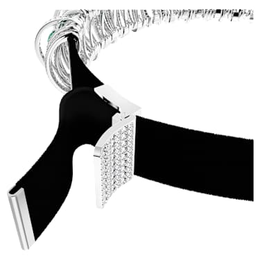 Hyperbola choker, Green, Rhodium plated - Swarovski, 5676060