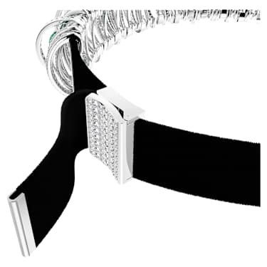 Hyperbola choker, Green, Rhodium plated - Swarovski, 5676060
