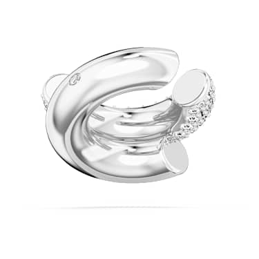 Dextera ear cuff Wit Rodium toplaag