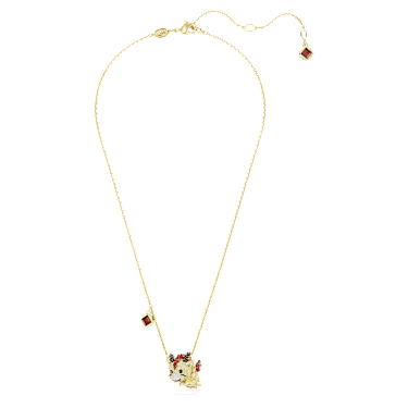 Chinese Zodiac 鏈墜, 龍, 黃色, 鍍金色色調 - Swarovski, 5676540