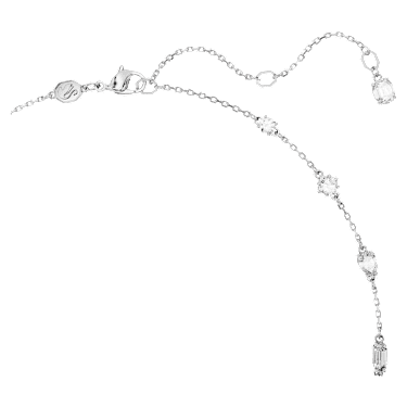 Collar Mesmera, Tallas mixtas, Diseño distribuido, Blanco, Baño de rodio - Swarovski, 5676989