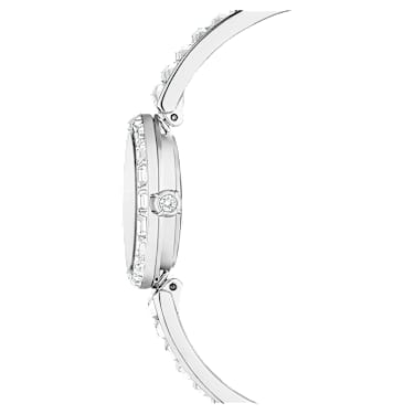 Orologio Matrix Bangle, Fabbricato in Svizzera, Bracciale in cristallo, Bianco, Acciaio inossidabile - Swarovski, 5677487