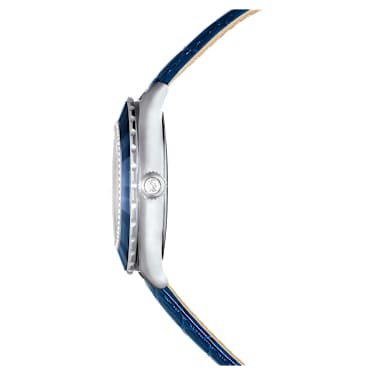 Octea Moon 워치, 스위스 메이드, 달, 레더 스트랩, 블루, 스테인리스 스틸 - Swarovski, 5677494