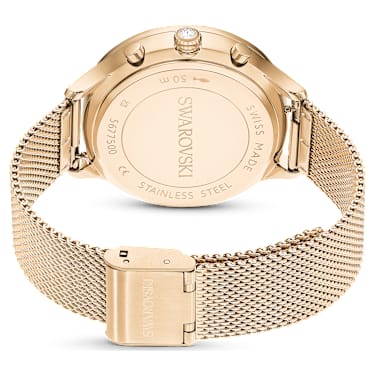 Nova Chrono 워치, 스위스 메이드, 메탈 브레이슬릿, 골드 톤, 샴페인 골드 톤 피니시 - Swarovski, 5677500
