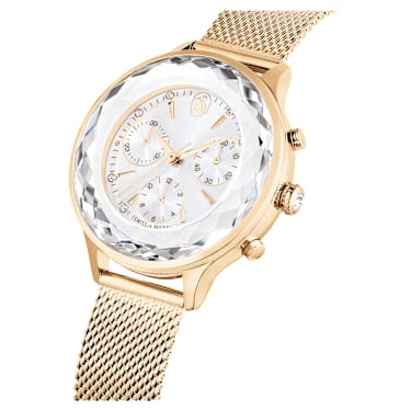 Orologio Nova Chrono, Fabbricato in Svizzera, Bracciale di metallo, Tono dorato, Finitura in tonalità champagne dorato - Swarovski, 5677500