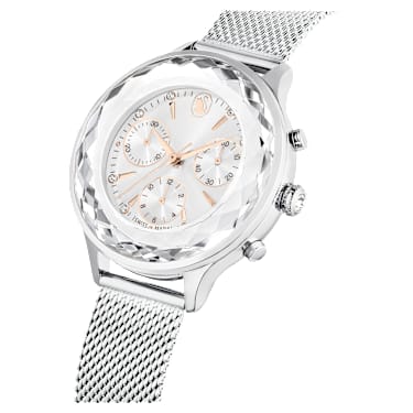 Orologio Nova Chrono, Fabbricato in Svizzera, Bracciale di metallo, Tono argentato, Acciaio inossidabile - Swarovski, 5677503