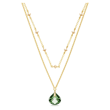 Tessa 鏈墜, 綠色, 鍍金色色調 - Swarovski, 5677548