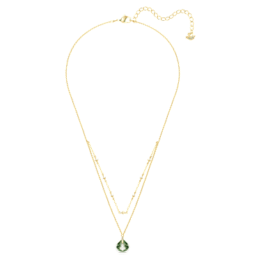 Tessa 鏈墜, 綠色, 鍍金色色調 - Swarovski, 5677548