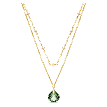 Tessa 鏈墜, 綠色, 鍍金色色調 - Swarovski, 5677548