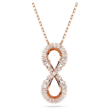 Hyperbola pendant, Infinity, White, 18K rose gold finish - Swarovski, 5677623