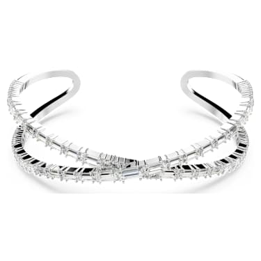 Hyperbola 커프, 인피니티, 화이트, 로듐 플래팅 - Swarovski, 5677625