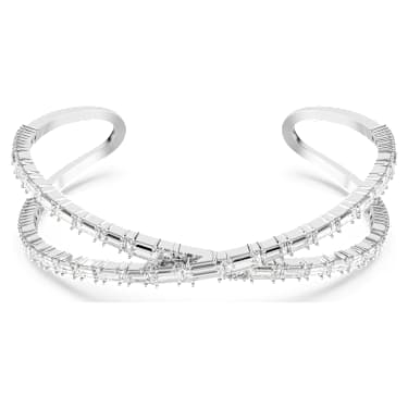 Manšeta Hyperbola, Infinity, Bela, Prevleka iz rodija - Swarovski, 5677625