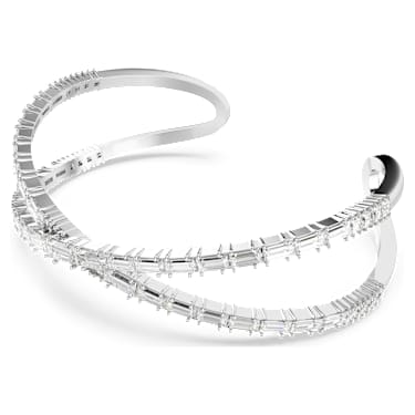Hyperbola 커프, 인피니티, 화이트, 로듐 플래팅 - Swarovski, 5677625