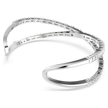 Hyperbola 커프, 인피니티, 화이트, 로듐 플래팅 - Swarovski, 5677625