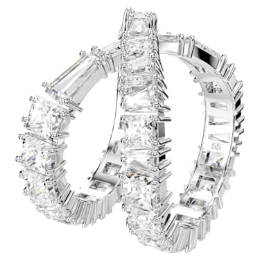 naoki 額 2点 Hyperbola Yüzük, Infinity, Beyaz, Gümüş renkli yüzey | Swarovski
