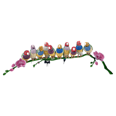 Crystal Myriad Gouldian Finches - Swarovski, 5677659