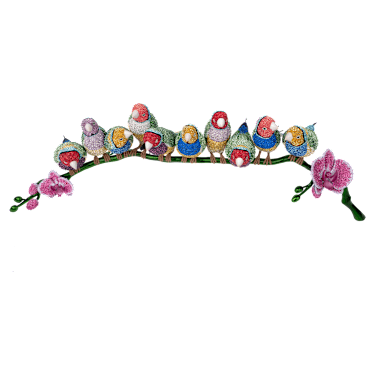 Crystal Myriad Gouldian Finches - Swarovski, 5677659