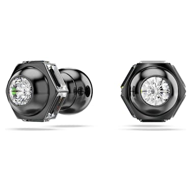Numina Ohrstecker, Rundschliff, Weiß, Rutheniert - Swarovski, 5677941