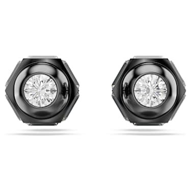 Numina Ohrstecker, Rundschliff, Weiß, Rutheniert - Swarovski, 5677941