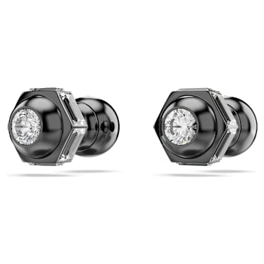 Numina Ohrstecker, Rundschliff, Weiß, Rutheniert - Swarovski, 5677941