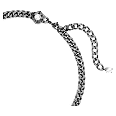 Collier Numina, Coupe ronde, Blanc, Métal plaqué ruthénium - Swarovski, 5677987