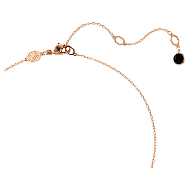 Pendentif Swan, Cygne, Noir, Placage de ton or rosé - Swarovski, 5678045
