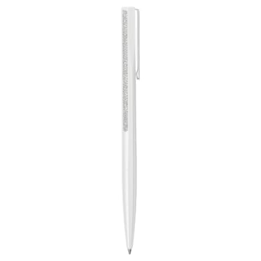 Crystal Shimmer ballpoint pen, White lacquered, Chrome plated - Swarovski, 5678183