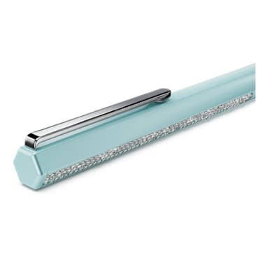 Crystal Shimmer ballpoint pen, Blue lacquered, Chrome plated - Swarovski, 5678190