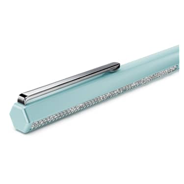 Crystal Shimmer ballpoint pen, Blue lacquered, Chrome plated - Swarovski, 5678190