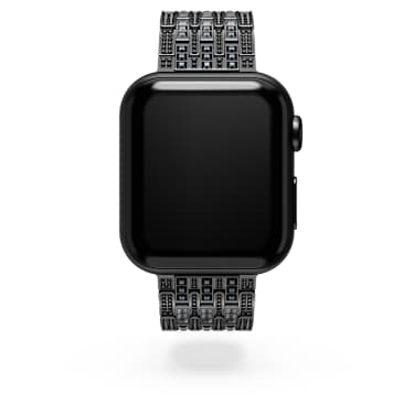 Sparkling 되는 프린세스 스트랩, Apple Watch® 40mm, 41mm 용, 블랙 피니시 - Swarovski, 5678675